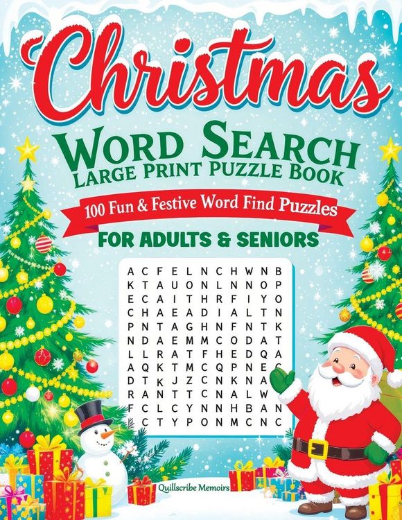 Produktbild: Christmas Word Search Large Print Puzzle Book for Adults & Seniors