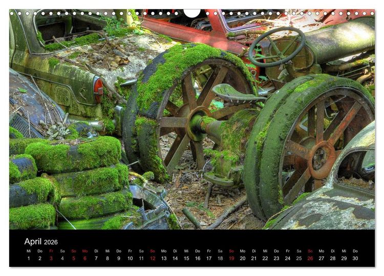 Produktbild: ROSTLAUBEN Die sch&ouml;nsten Autowracks (Wandkalender 2026 DIN A3 quer), CALVENDO Monatskalender