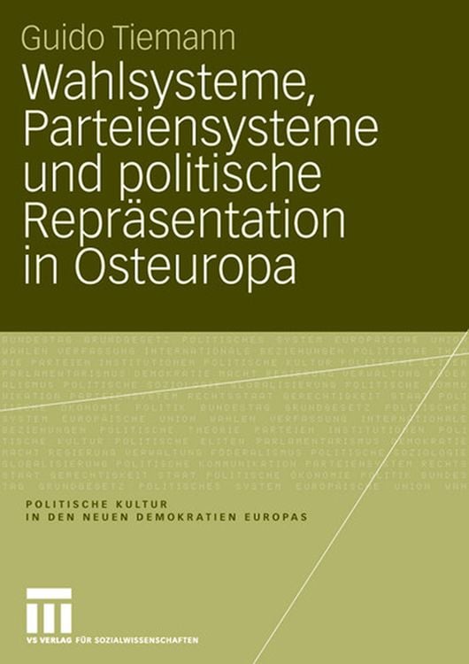 Produktbild: Wahlsysteme, Parteiensysteme und politische Repräsentation in Osteuropa
