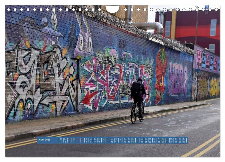 Produktbild: Streetart-Kunst, die die Stra&szlig;en Londons atmen l&auml;sst (Wandkalender 2026 DIN A4 quer), CALVENDO Monatskalender