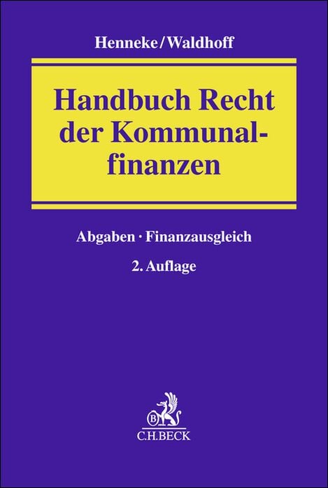 Produktbild: Handbuch Recht der Kommunalfinanzen