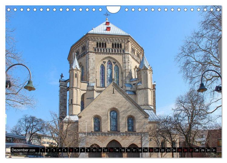 Produktbild: Kirchen in K&ouml;ln - Heilige St&auml;tten und imposante Bauten (Wandkalender 2026 DIN A4 quer), CALVENDO Monatskalender