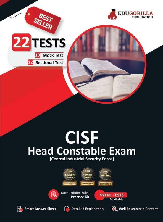 Produktbild: CISF Head Constable Recruitment Exam 2023 (English Edition) - 10 Mock Tests and 12 Sectional Tests (1300 Solved Questions) with Free Access To Online