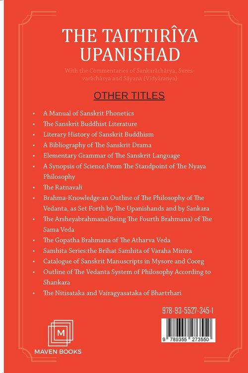 Produktbild: The Taittiriya Upanishad