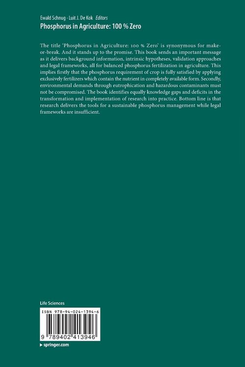 Produktbild: Phosphorus in Agriculture: 100 % Zero