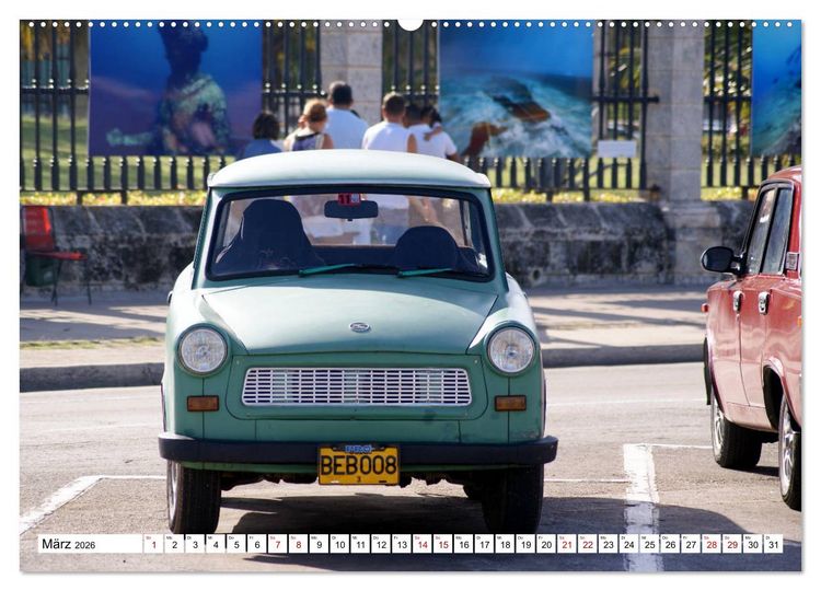Produktbild: Ostalgie pur - DDR-Fahrzeuge auf Kuba (hochwertiger Premium Wandkalender 2026 DIN A2 quer), Kunstdruck in Hochglanz