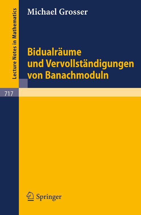Produktbild: Bidualr&auml;ume und Vervollst&auml;ndigungen von Banachmoduln