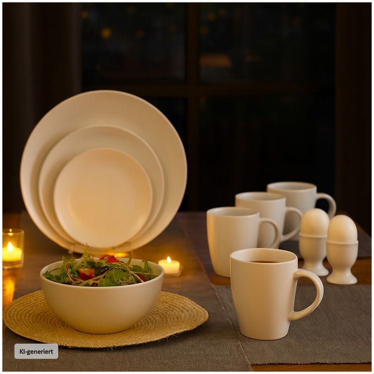 Produktbild: NTK-Collection Geschirrset 20-teilig Wei&szlig; Antonia Geschirrset 20-teilig Wei&szlig; Antonia