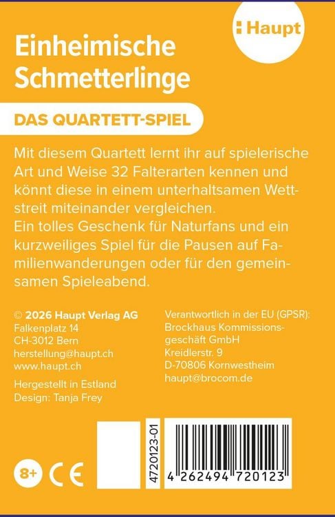 Produktbild: Einheimische Schmetterlinge &ndash; das Quartett-Spiel