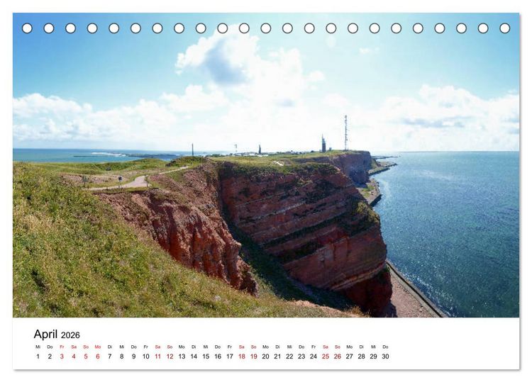 Produktbild: Mitreisekalender 2026 Helgoland (Tischkalender 2026 DIN A5 quer), CALVENDO Monatskalender