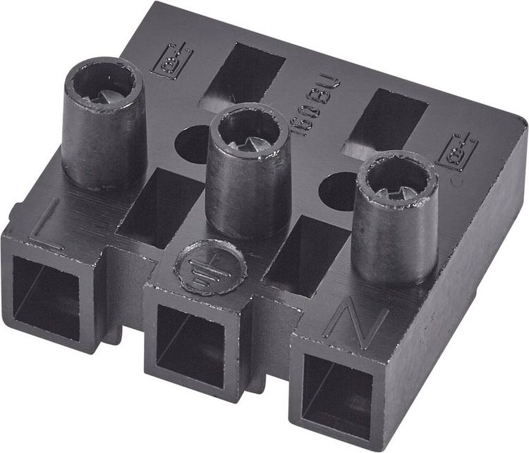 Produktbild: Adels-Contact 11818 160 BU/5 DSS Verbindungsklemme flexibel: -2.5 mm&sup2; starr: -2.5 mm&sup2; Polzahl: 5 1 St. Schwarz