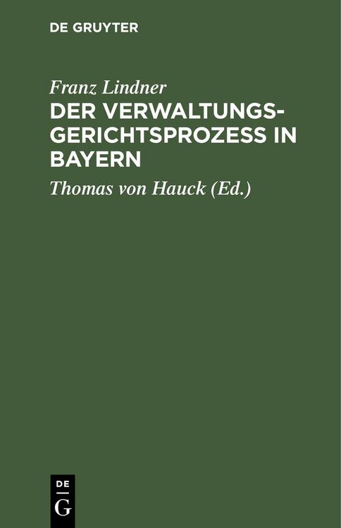 Produktbild: Der Verwaltungsgerichtsproze&szlig; in Bayern