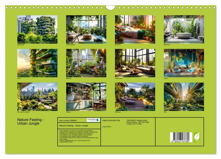 Produktbild: Nature Feeling - Urban Jungle (Wall Calendar 2026 DIN A3 landscape), CALVENDO 12 Month Wall Calendar