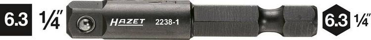 Produktbild: Hazet 2238-1 Verbindungsteil 1/4 Zoll Antrieb 1/4\" (6.3 mm) 50 mm 1 St.