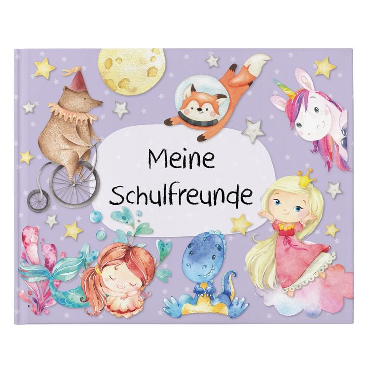 Produktbild: Freundebuch - Meine Schulfreunde - Design 1 - lila Cover