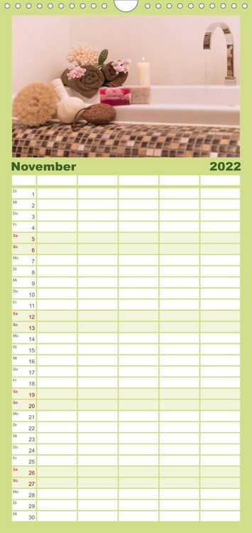 Produktbild: Urlaub f&uuml;r die Sinne - Familienplaner hoch (Wandkalender 2022 , 21 cm x 45 cm, hoch)