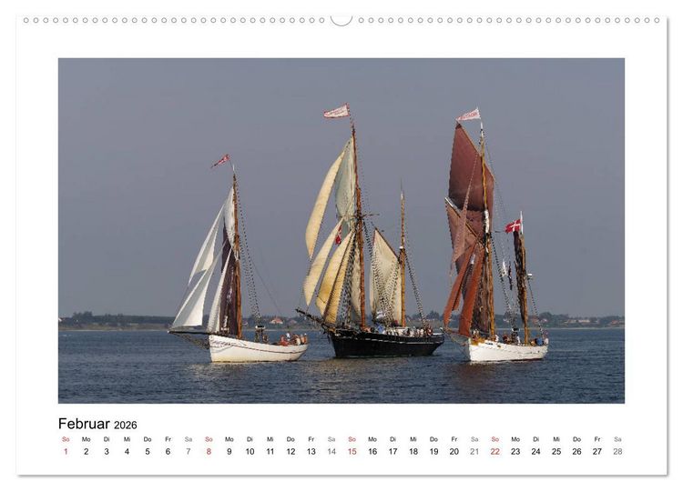 Produktbild: Segelschiffe auf dem Limfjord (Wandkalender 2026 DIN A2 quer), CALVENDO Monatskalender