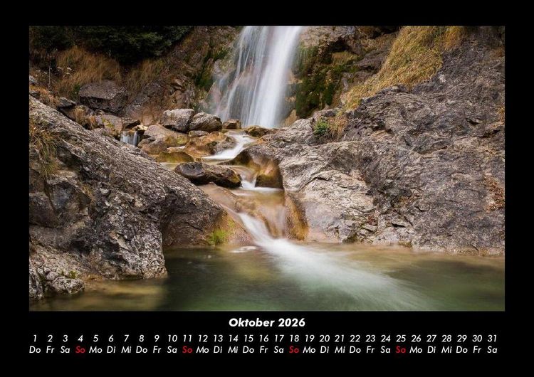 Produktbild: Wasserf&auml;lle 2026 Fotokalender DIN A3