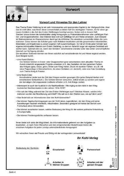 Produktbild: Lernwerkstatt Erster Weltkrieg - "Stellungskrieg"