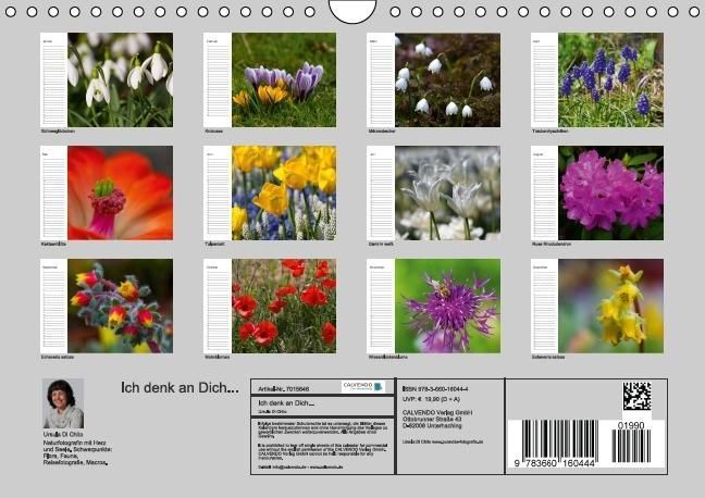 Produktbild: Ich denk an Dich ... Pers&ouml;nlicher Terminkalender (Wandkalender immerw&auml;hrend DIN A4 quer)