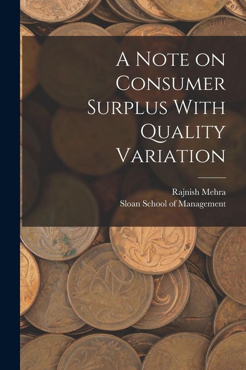 Produktbild: A Note on Consumer Surplus With Quality Variation