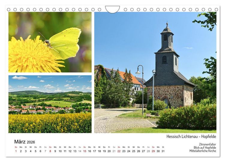 Produktbild: M&auml;rchenhaftes Hessisch Lichtenau (Wandkalender 2026 DIN A4 quer), CALVENDO Monatskalender