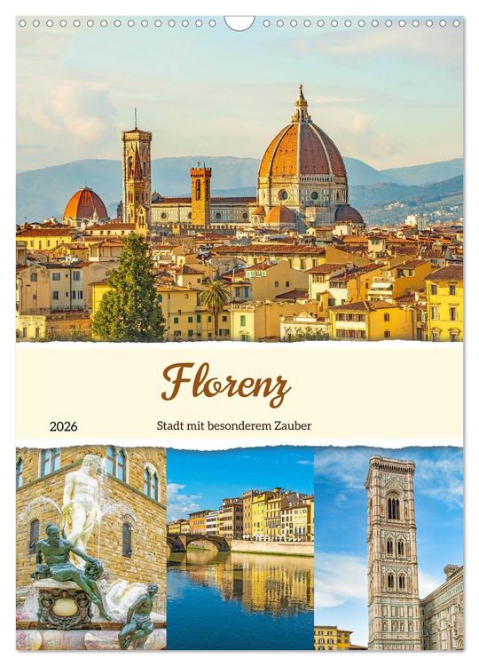 Produktbild: Florenz - Stadt mit besonderem Zauber (Wandkalender 2026 DIN A3 hoch), CALVENDO Monatskalender