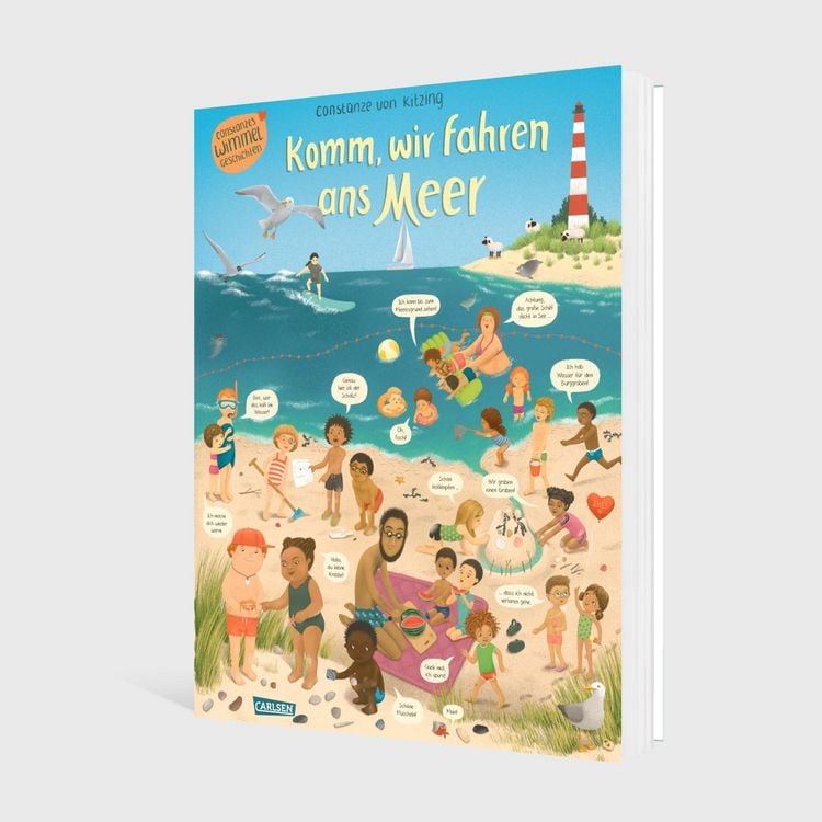 Produktbild: Komm, wir fahren ans Meer (Constanze von Kitzings Wimmelgeschichten 4)