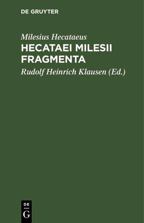 Produktbild: Hecataei Milesii Fragmenta