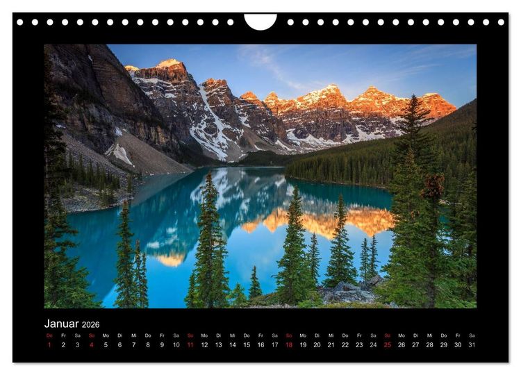Produktbild: KANADA - Rocky Mountains (Wandkalender 2026 DIN A4 quer), CALVENDO Monatskalender