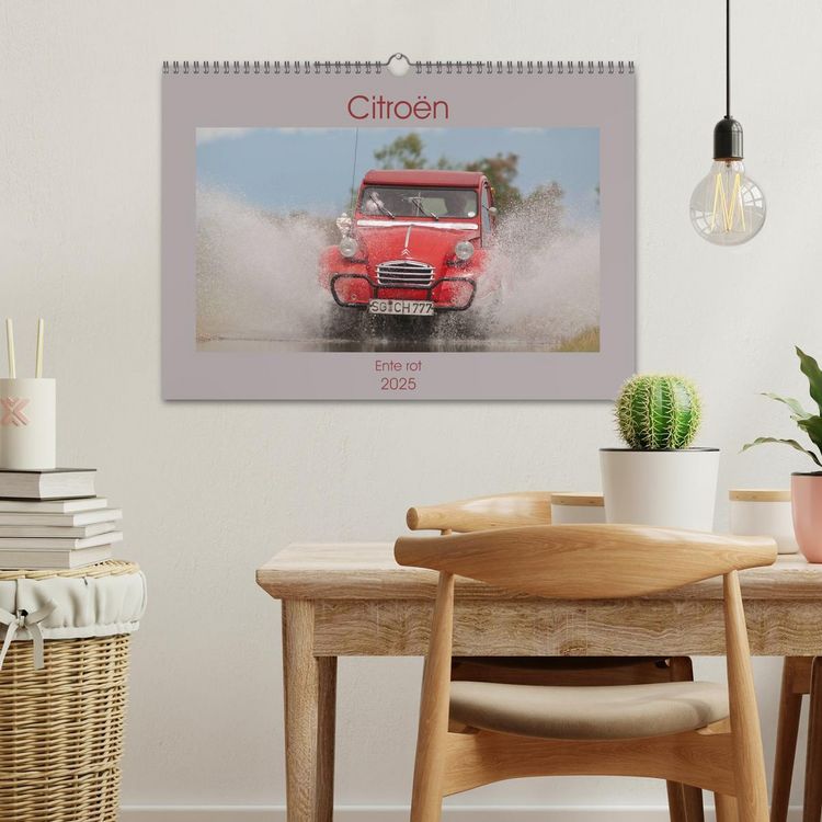 Produktbild: Citro&euml;n 2CV - Ente rot (Wandkalender 2025 DIN A3 quer), CALVENDO Monatskalender