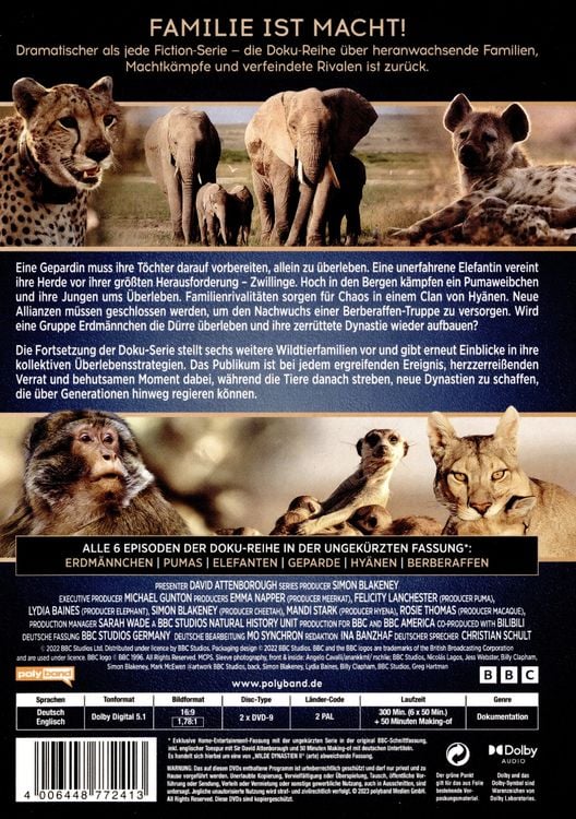 Produktbild: WILDE DYNASTIEN II - Die Clans der Tiere [2 DVDs]
