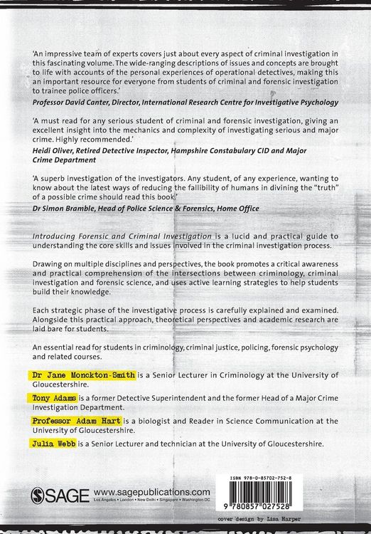 Produktbild: Introducing Forensic and Criminal Investigation
