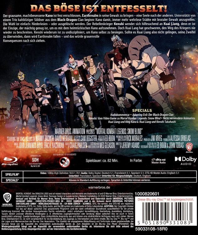 Produktbild: Mortal Kombat Legends: Snow Blind