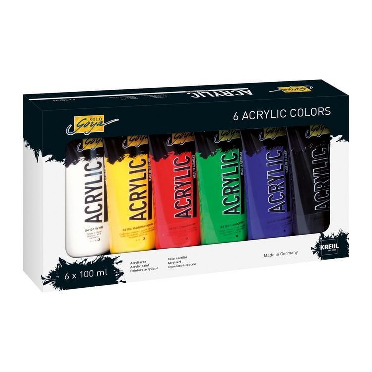Produktbild: KREUL SOLO GOYA Acrylic 100 ml Tuben 6er Set