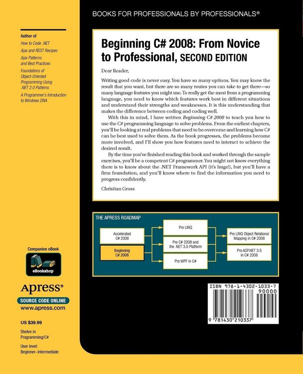 Produktbild: Beginning C# 2008