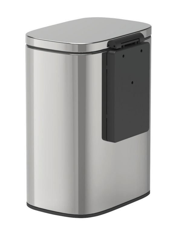 Produktbild: Wand-Kosmetikeimer Mod. Sare Gl&auml;nzend 5 L, Easy Close Absenkautomatik