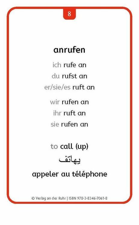 Produktbild: Verben: Set 2 - Deutsch, Englisch, Franz&ouml;sisch und Arabisch