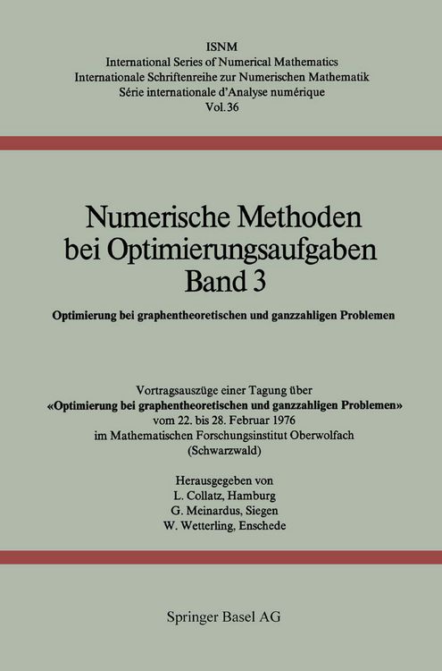 Produktbild: Numerische Methoden bei Optimierungsaufgaben Band 3