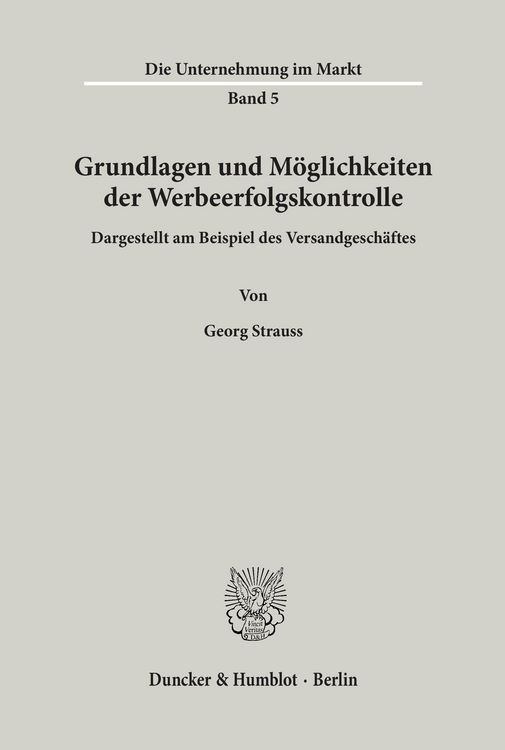Produktbild: Grundlagen und M&ouml;glichkeiten der Werbeerfolgskontrolle