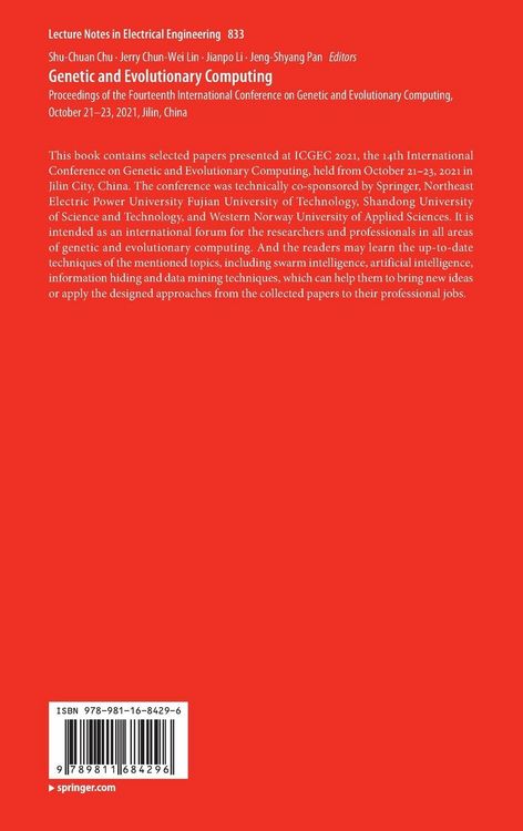 Produktbild: Genetic and Evolutionary Computing