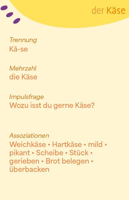 Produktbild: Wortschatzk&auml;rtchen: Lebensmittel