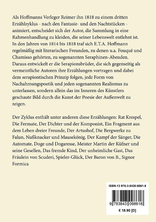 Produktbild: Die Serapionsbr&uuml;der