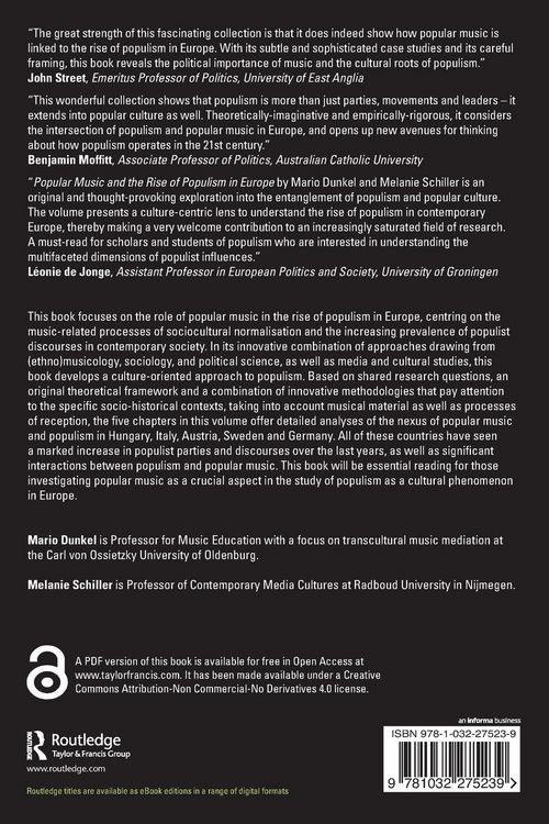 Produktbild: Popular Music and the Rise of Populism in Europe