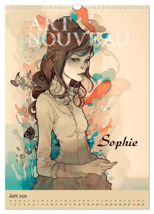 Produktbild: Art Nouveau - Galerie der Sch&ouml;nheiten (Wandkalender 2026 DIN A3 hoch), CALVENDO Monatskalender