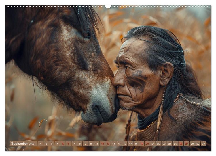 Produktbild: Native American Soul (High Quality Premium Wall Calendar 2026 DIN A2 landscape),CALVENDO 12 Month Wall Calendar