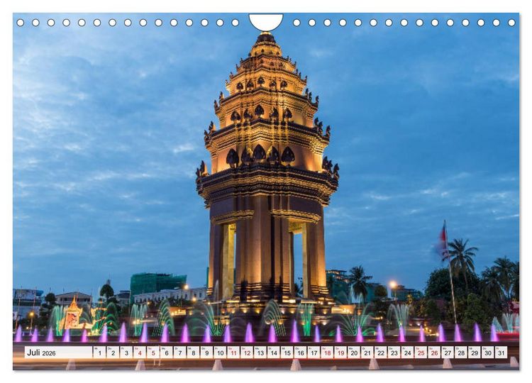 Produktbild: K&ouml;nigreich Kambodscha (Wandkalender 2026 DIN A4 quer), CALVENDO Monatskalender