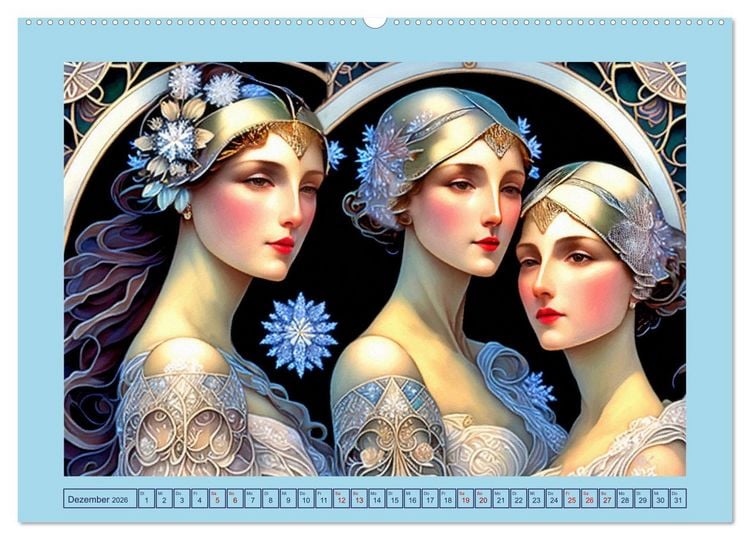 Produktbild: Art Deco Freundinnen (Wandkalender 2026 DIN A2 quer), CALVENDO Monatskalender