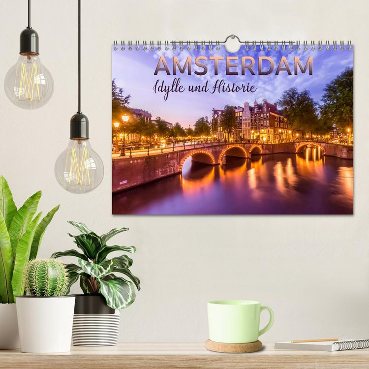 Produktbild: AMSTERDAM Idylle und Historie (Wandkalender 2026 DIN A4 quer), CALVENDO Monatskalender