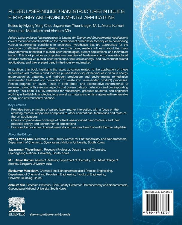 Produktbild: Pulsed Laser-Induced Nanostructures in Liquids for Energy and Environmental Applications